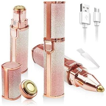 Imagem de Aparador de Sobrancelhas e Removedor de Pelos Faciais para Mulheres, 2 em 1 USB Recarregvel