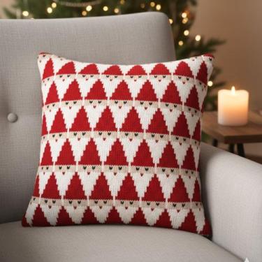 Imagem de Capa de Almofada Tricô Decorativa Natal - Carlan, Papai Noel
