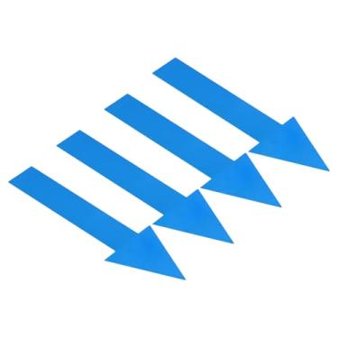 Imagem de Adesivo Arrow 30,5 cm, 4 folhas, placa direcional de PVC, adesivo removível para pisos, marcação de parede, azul