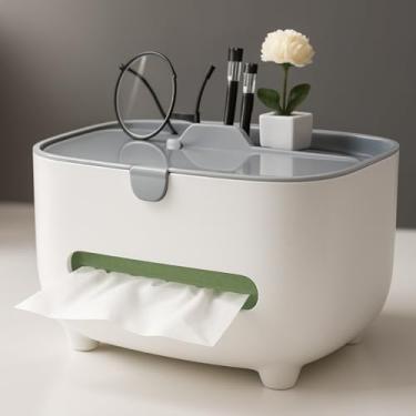 Imagem de Porta Lenços Umidecidos Caixa de Lenços Papel Multiuso e Porta Objetos Design Moderno