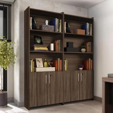 Imagem de Armario Multiuso Para Escritório Duplo Com Chave Notável Móveis Nogal