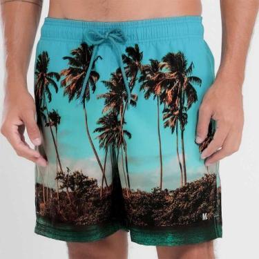 Imagem de Shorts elastano estampado coqueiros - MASH