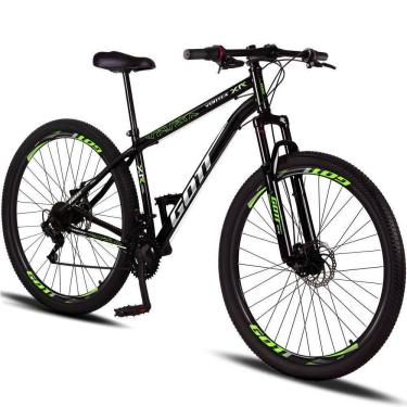 Imagem de Bicicleta Aro 29 Aço Carbono Gott Vortex 21v Com Suspensão E Freio A Disco - Preto E Verde