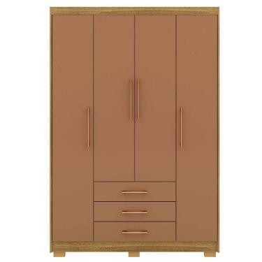 Imagem de Guarda-roupa Solteiro 4 Portas 3 Gavetas 9 Prateleiras Espada Nature-camarim
