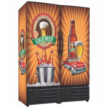 Imagem de Cervejeira 2 Portas Cegas Rf019 Premium Frilux Refrigerador Com Porta Adesivada 1200 Litros 220v