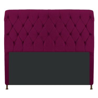 Imagem de Cabeceira Cristal 195 Cm King Size Com Capitonê Suede Bordô