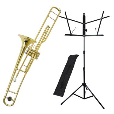 Imagem de Kit Trombone de Pisto TB 200P New York + Estante de Partitura S1