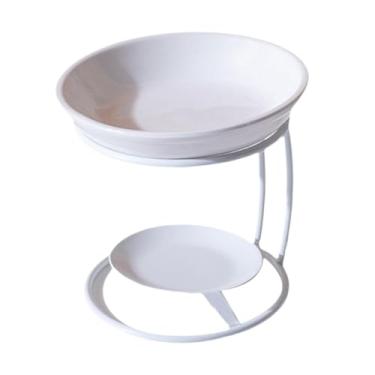 Imagem de Generic Queimador de Óleos Essenciais com Estrutura de Ferro, Difusor de Aromas, Incensário, Aquecedor de Cera, Queimador de Cera Derretida para SPA, Sala de, Branco