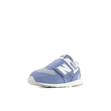 Imagem de New Balance Tênis infantil unissex 574 New-b V2 Familiar Ground Hook and Loop, Azul mercúrio/branco, 2 Wide Toddler