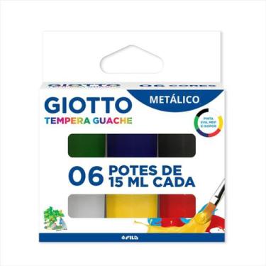 Imagem de Guache Giotto metálico com 6 cores 15ml