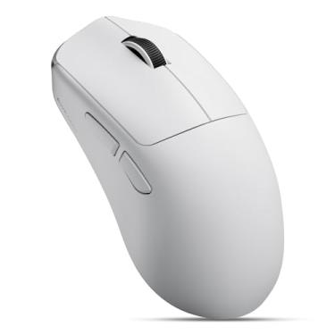 Imagem de SEUNKWANG EWEADN X23Pro Mouse para jogos sem fio, mouse para jogos 2.4G/BT5.0/USB-C Esports, mouse leve de 49 g, mouse sem fio de 12000 DPI com 6 botões programáveis, para laptop/PC/Mac, branco