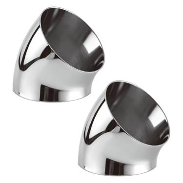 Imagem de Tellyouwin Cotovelo De Aço Inoxidável 4" Com Curvatura 45°, Espessura Parede 16Ga/0,065", Tubo Escape 304 Para Carro, Modificado, Corrimão Escada (Pacote 2)