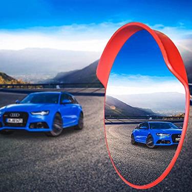 Imagem de XNXWDZ Espelho de tráfego convexo, espelho curvo, espelho de tráfego externo, para uso interno e externo, 75 cm