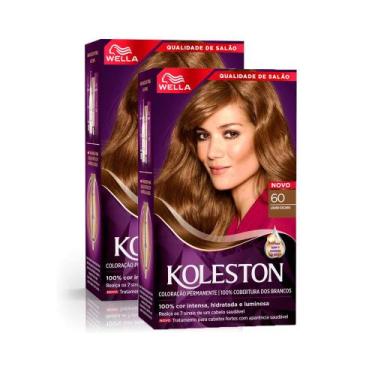 Imagem de Kit 2 Tintura Creme Koleston Wella Louro Escuro 60 Kit