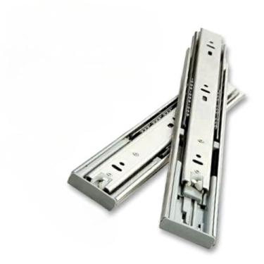 Imagem de Corrediças para Gavetas, Corrediça de Gavetas com Amortecedor Trilho Telescópico Larga Reforçada 45mm Largura (1par)(400MM (40CM) de Comprimento)