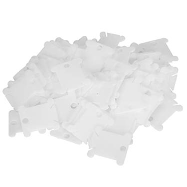Imagem de Enrolador de bobina de ponto cruz, placa de enrolamento de fio de plástico, alta qualidade, suave, durável para costura, bordado, organizador de artesanato, 100 peças, 3,6x3,7cm