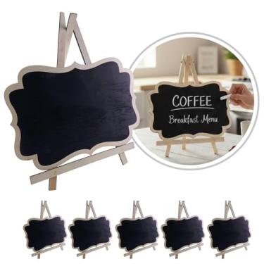 Imagem de Lousa Quadro Negro Decorativa com Cavalete de Madeira Mesa 35x30cm Festas Evento Restaurante Recados (5)