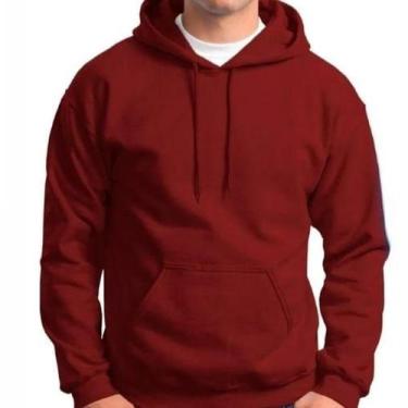 Imagem de Moletom Feminino Masculino Blusa de Frio Moleton Canguru Com Capuz Uni