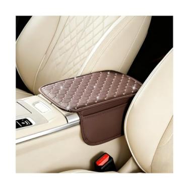 Imagem de Sandfren Capa de console central de carro, protetor de caixa de armazenamento de apoio de braço de veículo com 2 sacos de armazenamento, almofada de console central interna automotiva, universal para