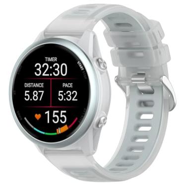 Imagem de Compatível com pulseira Garmin Vivoactive 5, pulseiras de substituição de 20 mm para Garmin Vivoactive 6/3/3 Music, Forerunner 570 42 mm/165/55/645/645 Music/245/245 Music (branca)