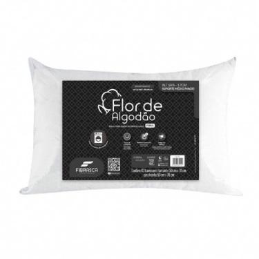 Imagem de Travesseiro Flor De Algodão Fibrasca Branco Fibra Siliconada