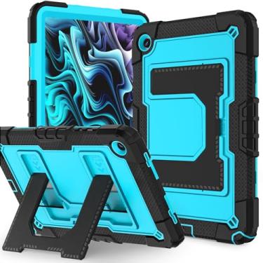 Imagem de Lunivop Capa para tablet compatível com Samsung Galaxy Tab A11 Plus, capa /A9 Plus, 28 cm, com suporte integrado, capa protetora resistente para Samsung Tab A11+ Plus/A9 Plus, preto e azul