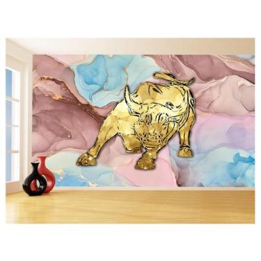 Imagem de Papel De Parede 3D Animais Pop Art Touro Bull 3,5M Pxa174 - Você Decor