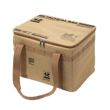 Imagem de Organizador de armazenamento de acampamento - Organizador de equipamentos de acampamento de 42 L - resistente com alças dobrável recipiente reutilizável para viagem, academia, cozinha, lavanderia