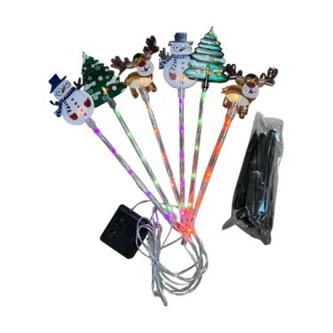 Imagem de Generic Pacote de Luminárias Solares de Caminho com Estaca para Fixação No Solo, Decoração Externa em Formato de Desenho Animado, Luzes de Natal em LED, Lumin, Style C, Tamanho real