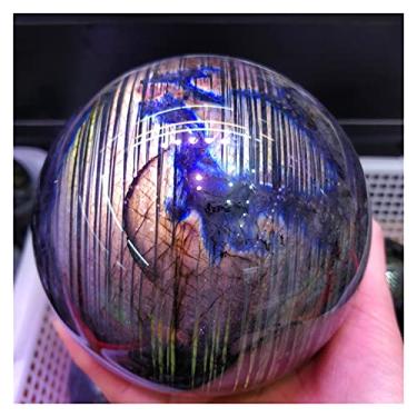 Imagem de Home Collections Pedra da Lua Bola de Cristal Labradorita Quartzo Pedra Natural Minerais Ornamento Esfera Decoração de Quarto Pedras Preciosas Coleção Pedras de Quartzo (Tamanho: 6-7 cm)