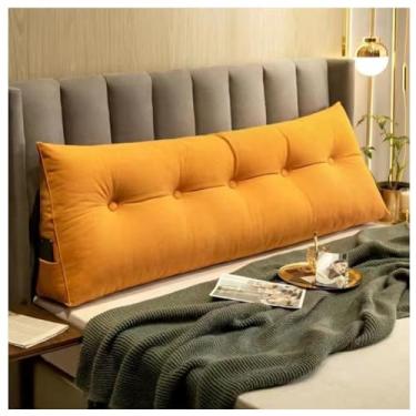 Imagem de ARyako LIchaensc Almofada de cabeceira para cama, almofada de leitura, triângulo, encosto, almofada triangular de cabeceira, suporte para cabeceira de cama, almofada lombar para sofá de dia, F, 100 x