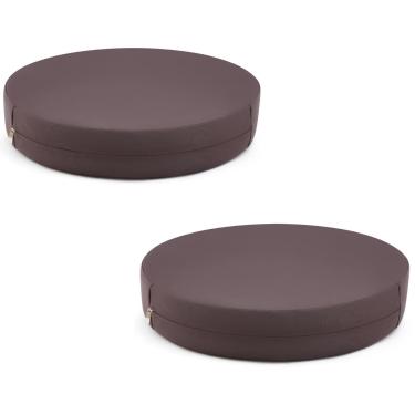 Imagem de AceOrbit Pacote com 2 almofadas redondas para assento de sauna, almofada de assento impermeável de alta resiliência para sauna infravermelha, cadeira de chuveiro e spa, acessórios de tapete térmico de