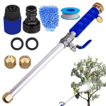 Imagem de Bocal de alta pressão para mangueira | Bocal de lavagem de varinha de jardim de alta pressão, pulverizador multifuncional pai marido mãe equipamento de plantio para irrigação de flores