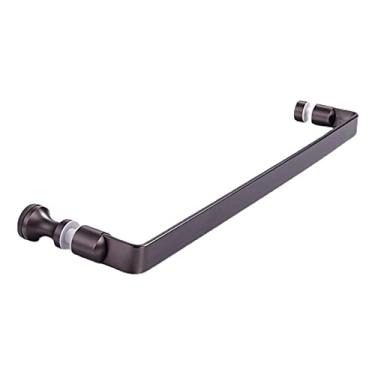 Imagem de Puxadores de porta e janela de vidro empurrar e puxar maçanetas de porta de vidro, aço inoxidável resistente, banheiro, chuveiro, puxar, maçanetas de porta de empurrar espaçamento central 450 mm