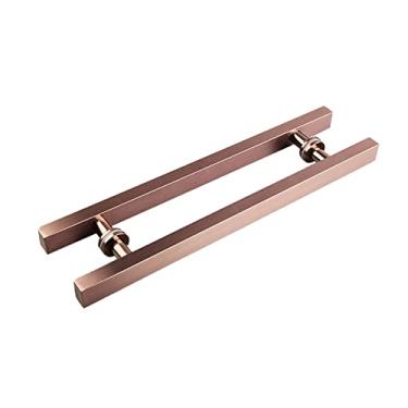 Imagem de Maçaneta de porta de entrada para porta da frente de loja de escritório, garra de porta retangular resistente com acessórios, porta deslizante Konb, 23/31/39/47/59 polegadas (cor: ouro rosa, tamanho