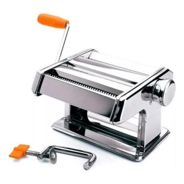 Imagem de Máquina De Macarrão Cilindro Aço Inox Massa Caseira Talharim - Shopbr