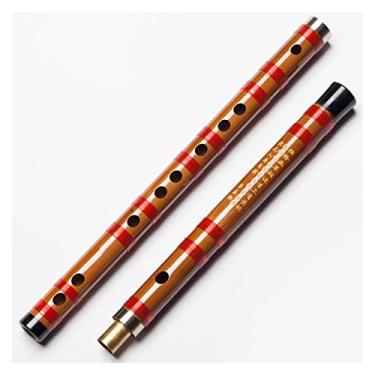 Imagem de Flauta de bambu chinesa instrumentos musicais tradicionais bambu Dizi chave de C D E F G Bb EB flauta transversal (cor: 21)