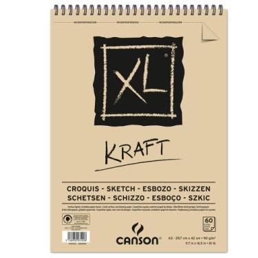Imagem de Bloco Papel Canson Bl Xl Kraft 90gr A3 60 Folhas - 60039142