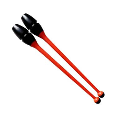 Imagem de Dynwave 2x Bastões de Ginástica Artística Conectáveis ​​para Crianças e Adultos - Equipamento de Treinamento Rítmico Artístico em Borracha, Laranja
