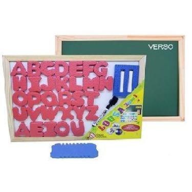 Imagem de Lousa ABC (3 em 1) lousa branca, Magnética e quadro negro Dupla Face -