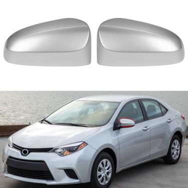Imagem de Abodvu Compatível com Toyota Corolla capa de espelho de substituição 2014-2018, 11ª geração Corolla Sedan tampa do espelho sem abertura de seta para lado esquerdo do motorista lado direito do