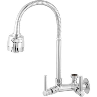 Imagem de Torneira Com Adaptador Para Filtro e Maquina De Lavar Cromada, Torneira Flexivel Gourmet Filtro