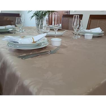 Imagem de Toalha de Mesa Jacquard Rústica para 4 a 12 Lugares – Toalha de Mesa Decorativa para Sala de Jantar e Cozinha (AVELA,4 LUGARES)