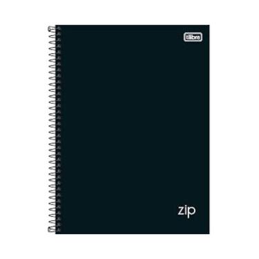 Imagem de Caderno Espiral Pequeno 1/4 Capa Dura 160 Folhas Zip Tilibra Preto