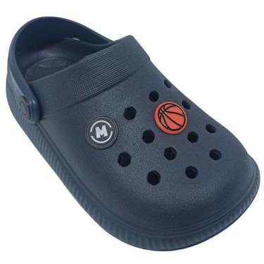 Imagem de Sandália Molekinho Menino Infantil EVA/PVC com Bottons, Marinho, 29/30