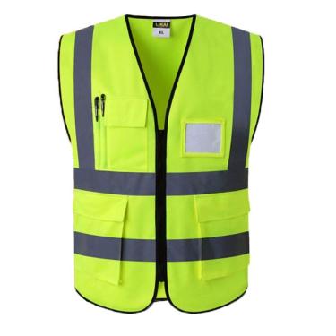 Imagem de Colete Faixa Sinalizador Refletivo Segurança Trabalho Epi Fluorescente Proteção Obras Transito