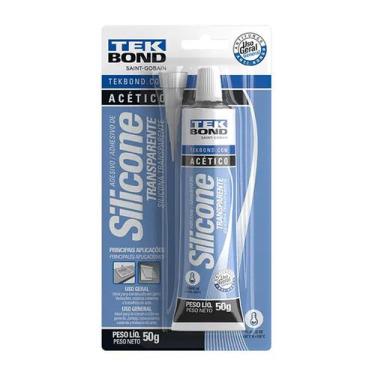 Imagem de Silicone Acetico Transparente Uso Geral Tekbond 50g 1 Unid