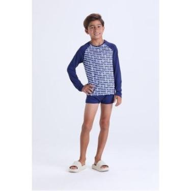 Imagem de Conjunto Moda Praia Infantil Raglan Sublimado-Masculino