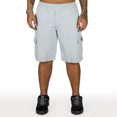 Imagem de Bermuda Overking Cargo Jeans Azul Claro (Azul)-Masculino