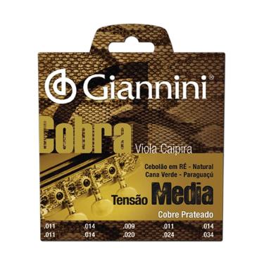 Imagem de Corda Viola Caipira Giannini GESVM Media Cobre Prateado